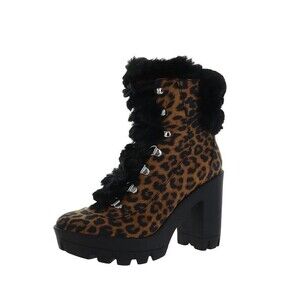 Jessica Simpson Leopard Print Ankle Boots